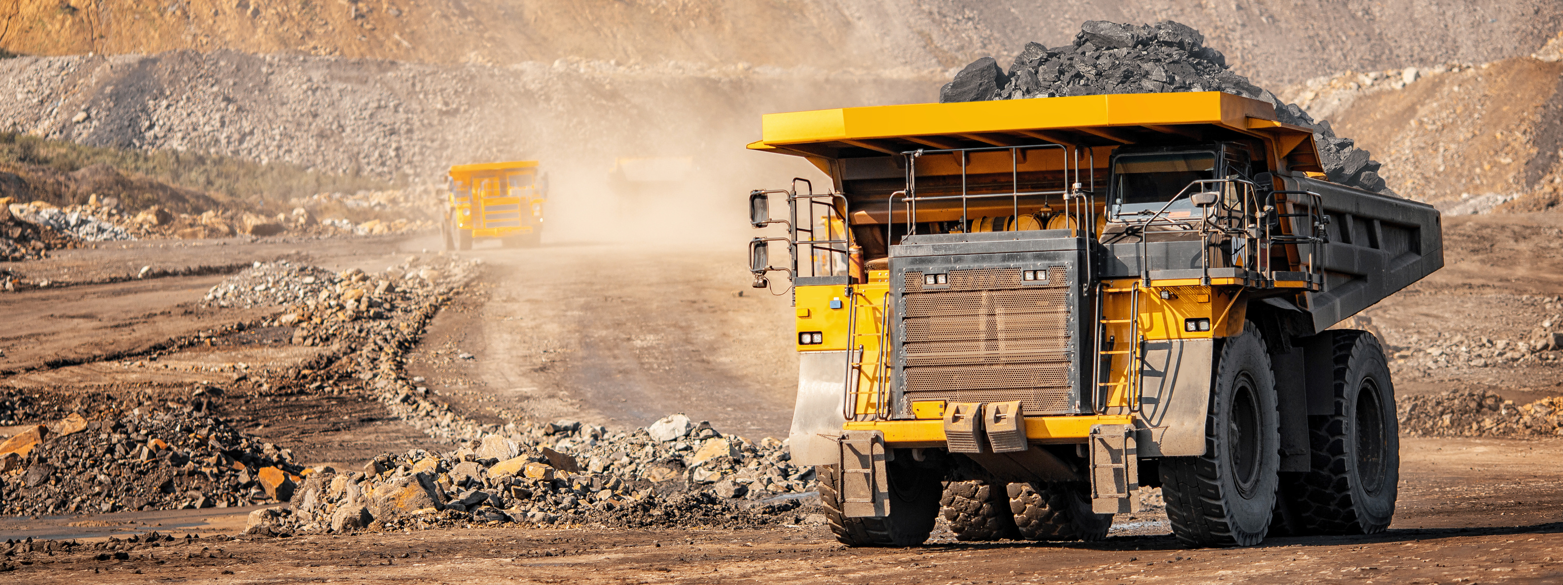 Heavy hauler background for wear products banner.